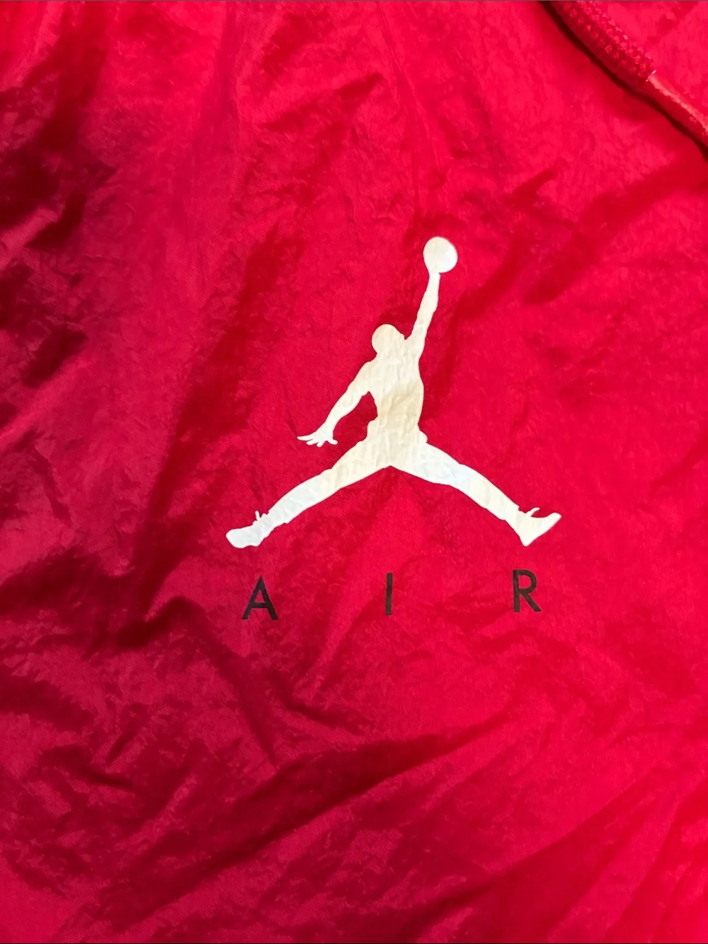 Jordan Jumpman Air Men’s Windbreaker Retro Jacket Size Small Red/Black Full-Zip